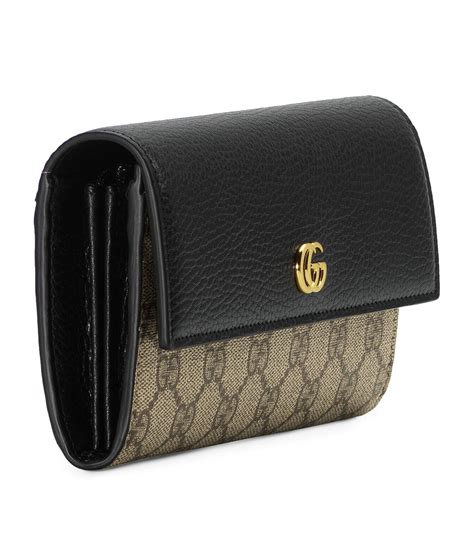 leather wallet brands gucci|gucci gg marmont continental wallet.